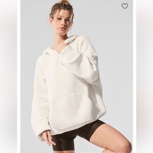 Alo Yoga Scholar Hooded Sweater – Ivory, Size M